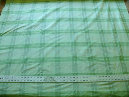 Robert Allen Watkins Glen In Spring Green 100% Silk Plaid Check MSRP USD120/Y