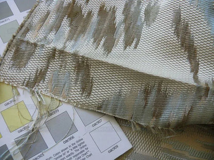 Scalamandre Visby Rosehip 100% Silk Lampas Silver White Blue #1468 MSRP USD 896/Y