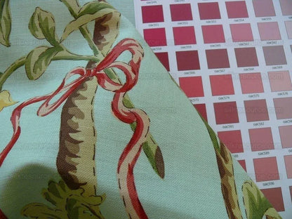 Clarence House Montpensier Linen Print Aqua Green 3y MSRP USD 200