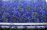 BTY CLARENCE HOUSE ORLANDO INDIGO BLUE PURPLE LINEN FLORAL PRINT