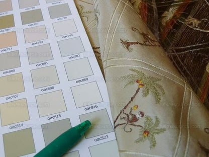 By Yd Stroheim & Romann 100%silk Monkey Coconut Palm Tree Fun Golden Beige MSRP USD200/Y