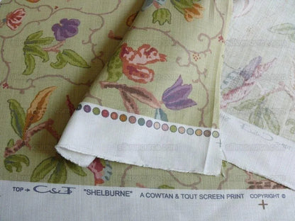 Cowton &amp; Tout Shelburne Bird Butterfly Squirrel Acorn English Country Animal Celadon Pear Green Pink Purple MSRP USD 192/Y