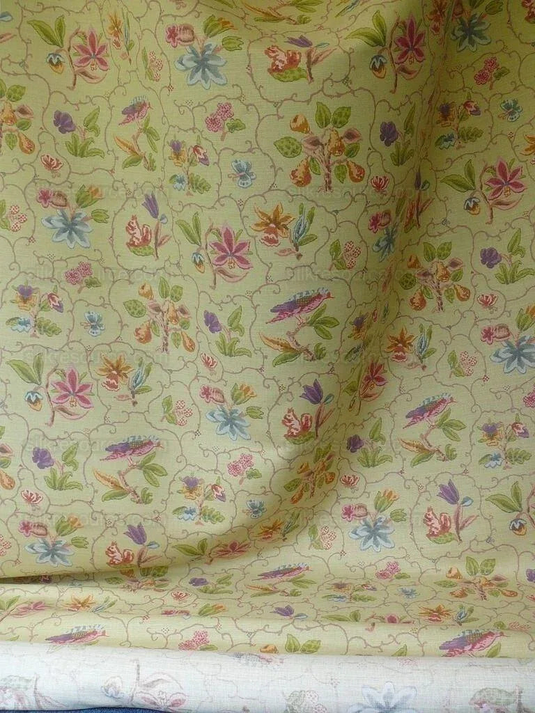 Cowton &amp; Tout Shelburne Bird Butterfly Squirrel Acorn English Country Animal Celadon Pear Green Pink Purple MSRP USD 192/Y