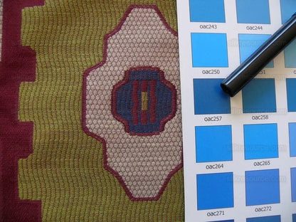 Clarence House Masa Jarquard Ikat Colorful Silk Blend MSRP USD 410/Y