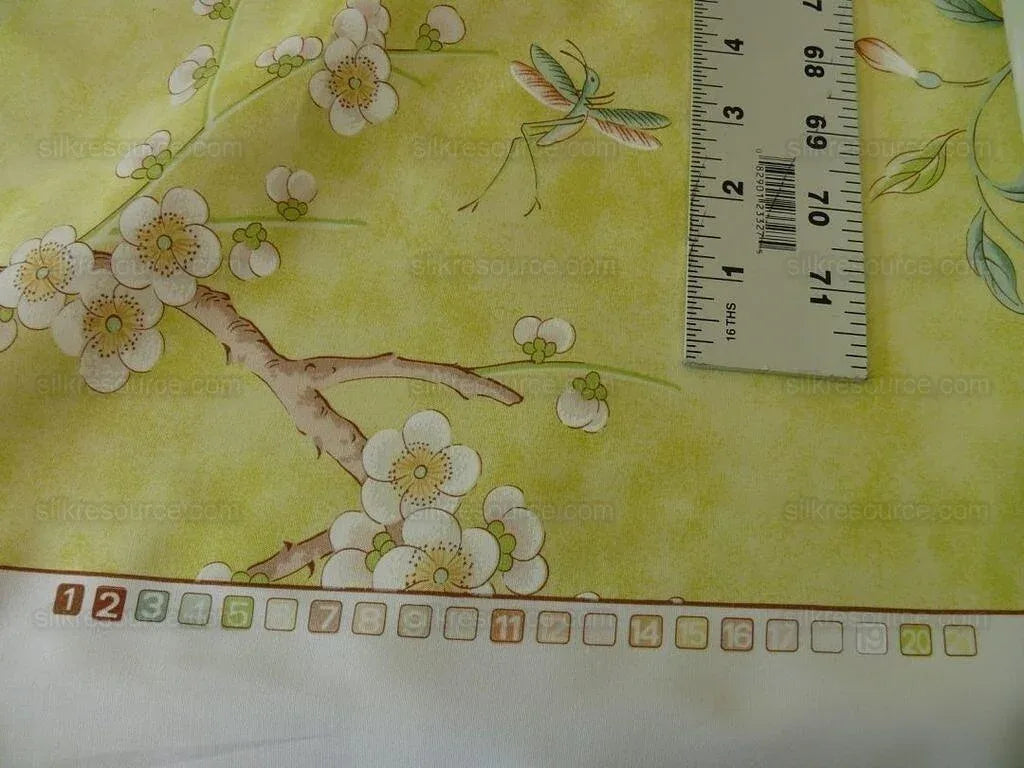 Brunschwig &amp; Fils Kanchou Parrots Chinioserie Flower Print Green