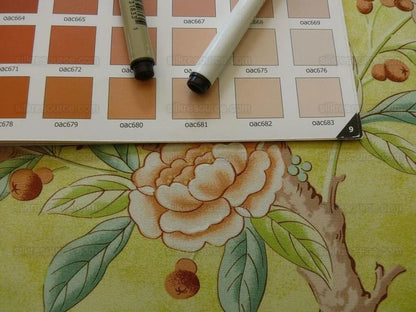 Brunschwig &amp; Fils Kanchou Parrots Chinioserie Flower Print Green