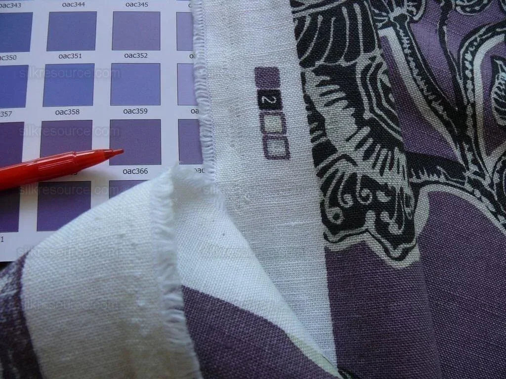 by yard Clarence House Orlando In Light Purple Linen Tropical Floral Print