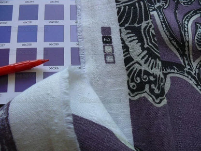 by yard Clarence House Orlando In Light Purple Linen Tropical Floral Print