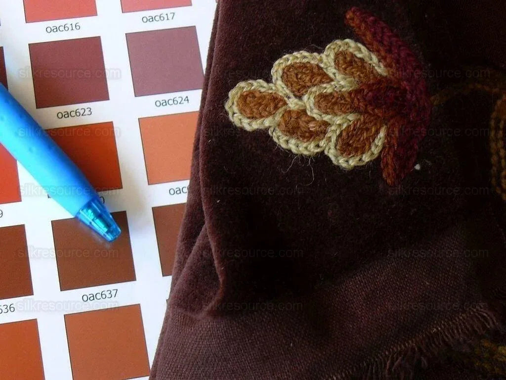 1 Yard Old World Weavers Wool Crewel Velvet Multi On Brown MSRP USD 568 (minor Defect)