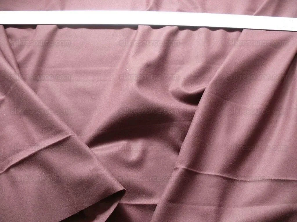 Brunschwig &amp; Fils Constable Eggplant Wool Satin Purple Brown Heavy MSRP USD 200+/y