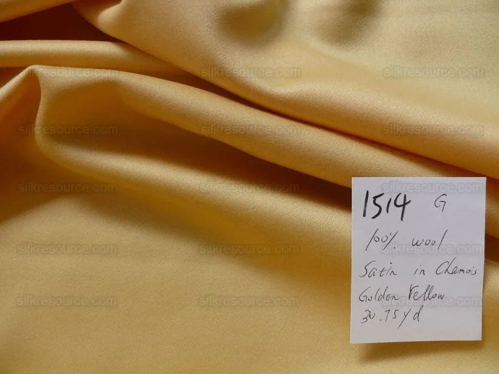 Brunschwig &amp; Fils Constable Chamois Wool Satin  Golden Yellow Heavy MSRP USD 200+/y  60 inches wide