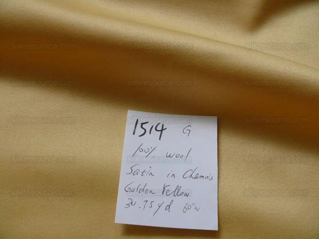 Brunschwig &amp; Fils Constable Chamois Wool Satin  Golden Yellow Heavy MSRP USD 200+/y  60 inches wide