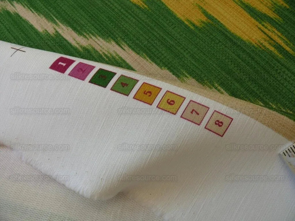 Clarence House Grand Pamir Ikat Linen Print Spectacular Rani Pink Emerald Rt$370/y