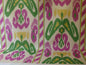 CLARENCE HOUSE GRAND PAMIR IKAT LINEN RANI PINK EMERALD RT$370/Y