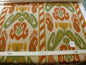 CLARENCE HOUSE GRAND PAMIR IKAT LINEN RUST & FERN GREEN MSRP$370