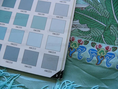 55x53 Brocade Chinoiserie Garden Pavillian Bamboo Dream Of Red C