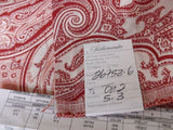 By Yd SCALAMANDRE KELLIE SALMON RED OFF WHITE Paisley Cotton Jacquard MSRPUSD142Y