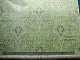 Scalamandre Kellie Pistachio Green Mocha and Off White Paisley Cotton Jacquard MSRP USD 142/y By yard