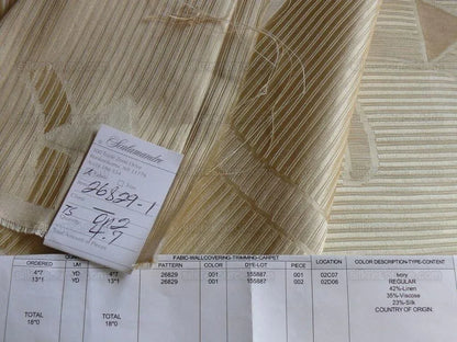 Scalamandre Modern Ivory Collection Campagna Silk Cotton Lampas MSRP USD 350Y