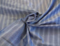 by yard Scalamandre Shimmer Silk 100% Silk Taffeta Blue Grey Cream White Silk Taffeta Stripe MSRP USD192/y