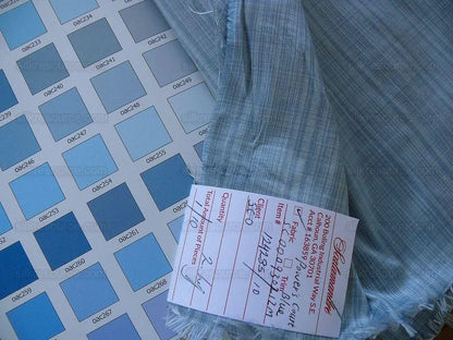 by yard Scalamandre Powers Court Blue silk Taffeta Strie Bty MSRP USD 342/y