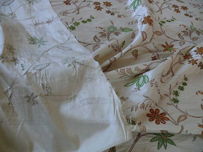 Scalamandre Old World Weaver Hand-beaded! Kyari Embroidery Silk Lime Butterscotch MSRP USD216/Y