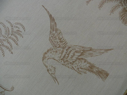 By Yard Scalamandre Old World Weavers Oriental Toile Chinoiserie Poetic Garden Nature Landscape Bird Boat Bridge Scholar’s Rock MSRP 184/Y