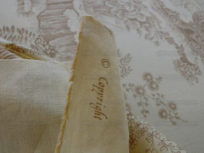 By Yard Scalamandre Old World Weavers Oriental Toile Chinoiserie Poetic Garden Nature Landscape Bird Boat Bridge Scholar’s Rock MSRP 184/Y