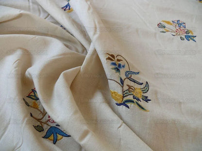 Scalamandre Old World Weavers Amiya Hand Embroidery Crewel Sprig MSRP USD 368/Y