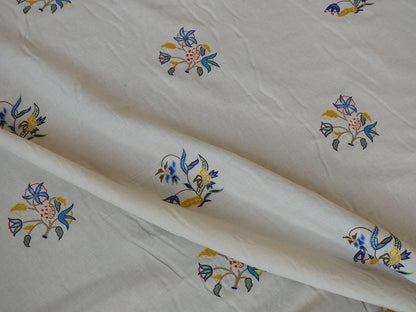 SCALAMANDRE OLD WORLD WEAVERS AMIYA HAND EMBROIDERY CREWEL SPRIG