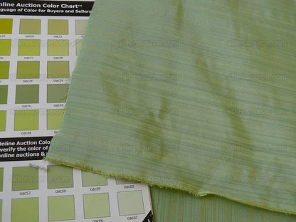 Scalamandre Mirage 100% Silk Self Strie Spring Green Silk Taffeta MSRP USD 218/Y