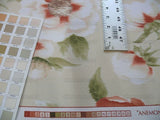 Scalamandre Anemone Flower Red and Cream Atmospheric 100% Silk Taffeta Print 20 Screens MSRP USD 278/Y