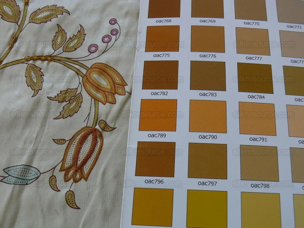 Scalamandre Kyari Embroidery Silk Fuchsia Gold Beaded with Real Glass MSRP USD216/Y