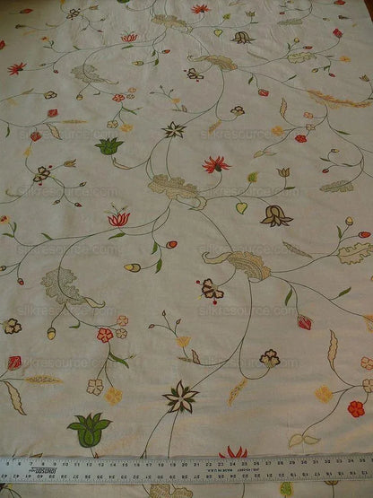 Scalamandre Old World Weaver Savita Hand Embroidery Linen Crewel MSRP USD 396/Y