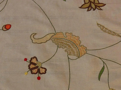 Scalamandre Old World Weaver Savita Hand Embroidery Linen Crewel MSRP USD 396/Y