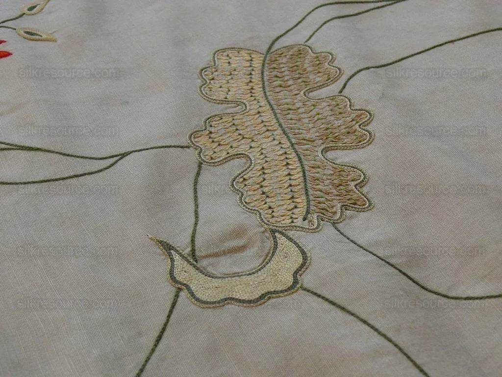 Scalamandre Old World Weaver Savita Hand Embroidery Linen Crewel MSRP USD 396/Y