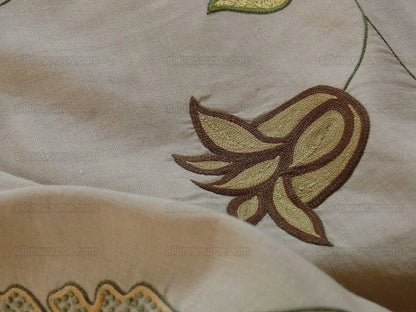 Scalamandre Old World Weaver Savita Hand Embroidery Linen Crewel MSRP USD 396/Y