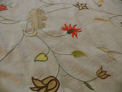 Scalamandre Old World Weaver Savita Hand Embroidery Linen Crewel MSRP USD 396/Y