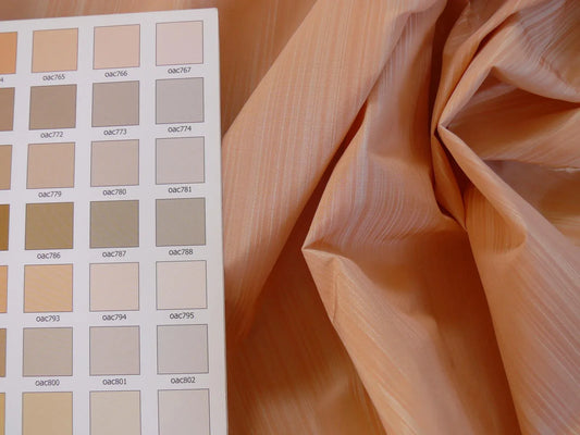 SCALAMANDRE MIRAGE 100% SILK SELF STRIE TEA ROSE SILK TAFFET