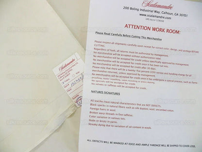 Scalamandre Ascot Ivory 100% silk Taffeta Pure White Very Thick! Per Yard MSRP USD 238/Y