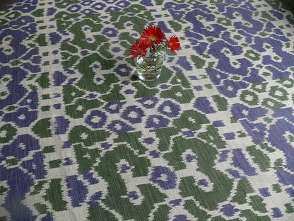 Scalamandre Tropical Ikat Bali Coffee And Celadon Blue Emerald Green MSRP USD270/y