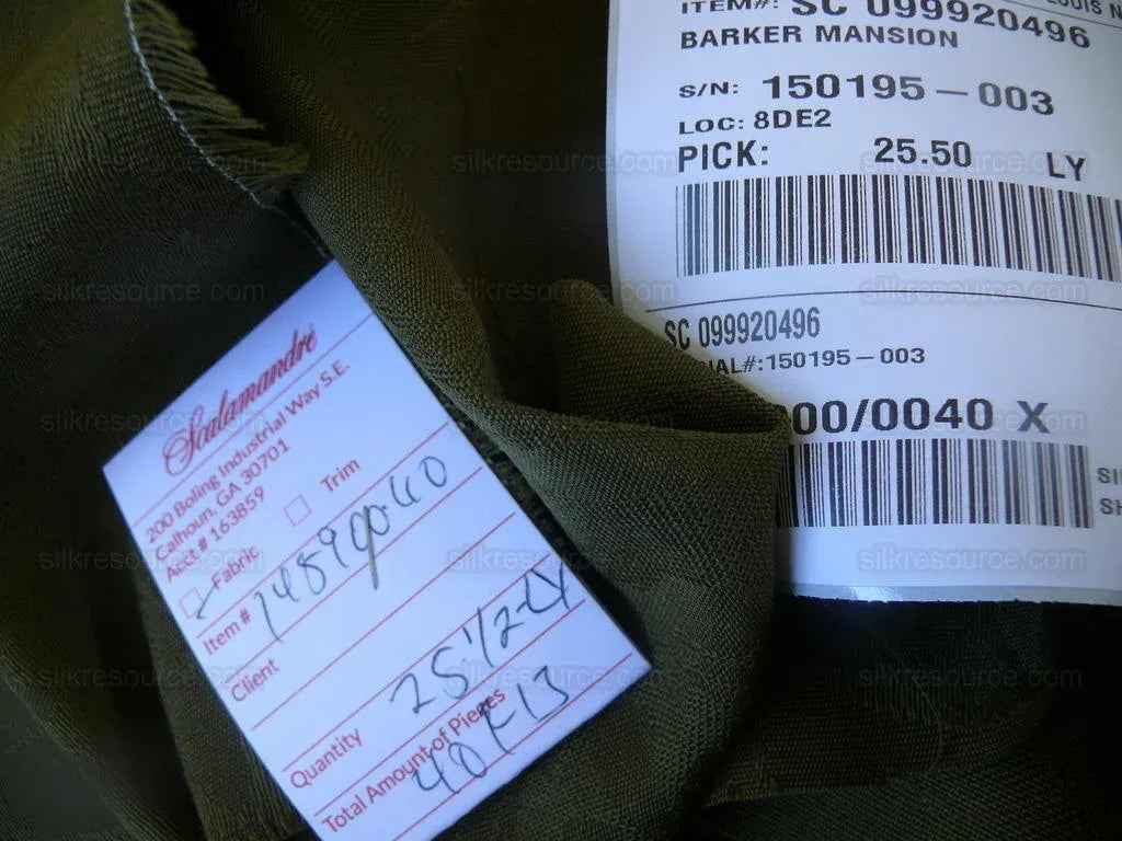 Scalamandre Barker Mansion 100% Worsted Wool Damask Ivy Green