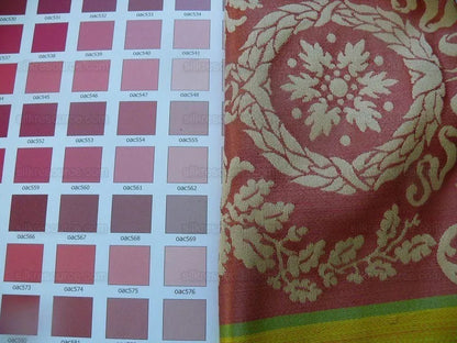 By yard Scalamandre Museum Project Stripe Neo-classical Silk pink Green MSRP USD 459/y