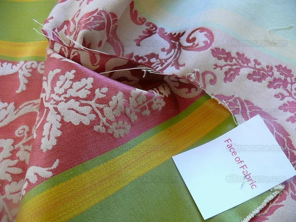 By yard Scalamandre Museum Project Stripe Neo-classical Silk pink Green MSRP USD 459/y