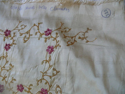 Scalamandre Old World Weavers Amaresh Embroidery Silk Gold Clematis