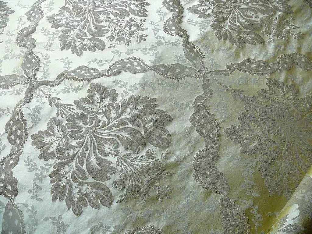 Scalamandre Claudina Damask Neutral Color Classic Thick!MSRP USD 320