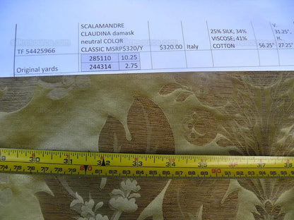 Scalamandre Claudina Damask Neutral Color Classic Thick!MSRP USD 320