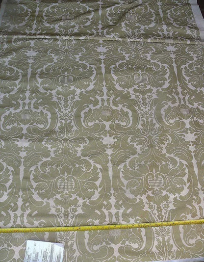 Scalamandre Small Fren Old Gold Damask Documentary Print Silk MSRP 600/y