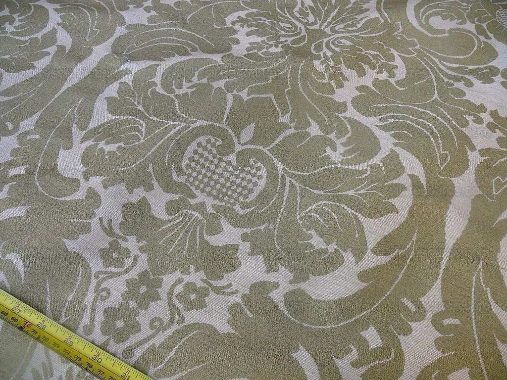Scalamandre Small Fren Old Gold Damask Documentary Print Silk MSRP 600/y