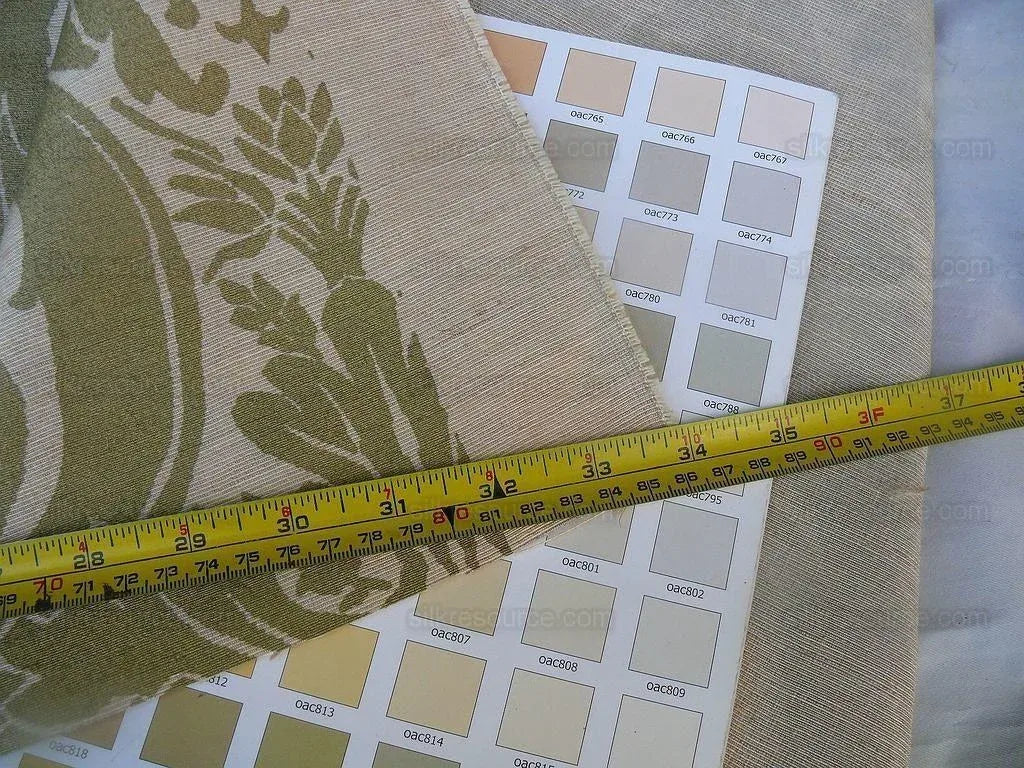 Scalamandre Small Fren Old Gold Damask Documentary Print Silk MSRP 600/y